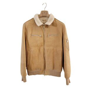 Brunello Cucinelli Shearling Leather Bomber NWT